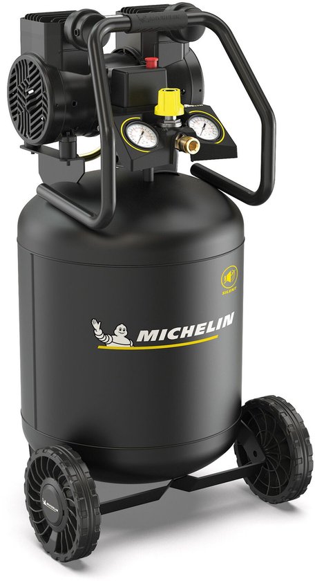 Michelin MX POP AIR 50V-2 SILENT - Staande stille olievrije compressor - 8 bar - 2.0 pk / 1.5 kW - 254 l/min - 50 l