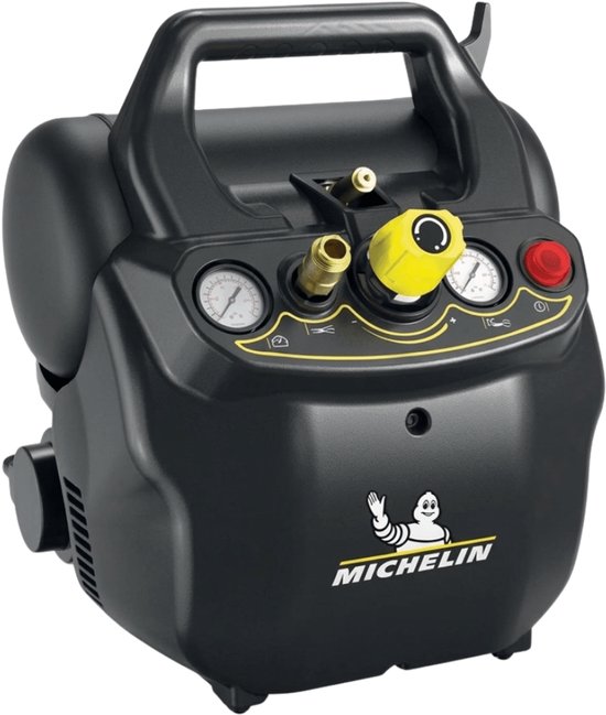 Michelin MX POP AIR 6-1.5 - Olievrije compressor - 8 bar - 1.5 pk / 1.1 kW - 180 l/min - 6 l