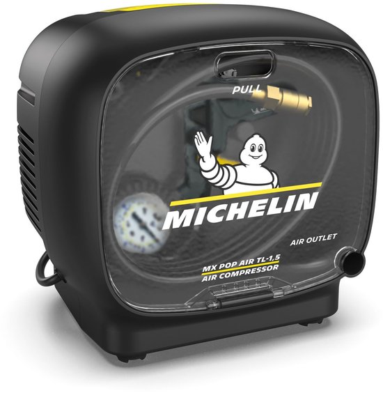 Michelin MX POP AIR TL-1.5 | Compacte olievrije compressor | 8 bar | 1.5 pk / 1.1 kW | 180 l/min