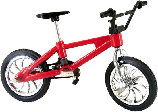 Mini BMX Fiets - Vinger BMX Speelgoed - Decoratie Object - Realistische Details - 10.5 x 7 cm - Rood