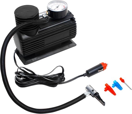 Mini-compressor 12 V - 17 bar voor auto, motor en fietsbanden