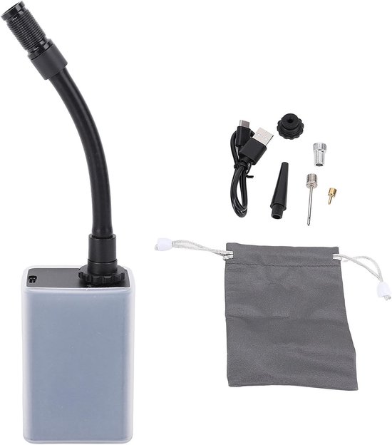 Mini Fietspomp - Draagbare Bandenpomp - Fietsbanden Oppompen - LCD Display - Compact Ontwerp - Aluminium