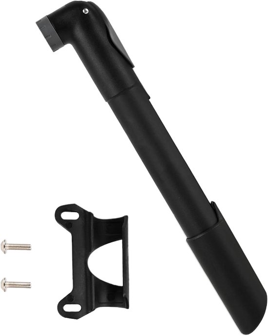 Mini Fietspomp - Draagbare Compressor - Banden Oppompen - Dubbel Ventiel Compatibel - 29 cm - Zwart