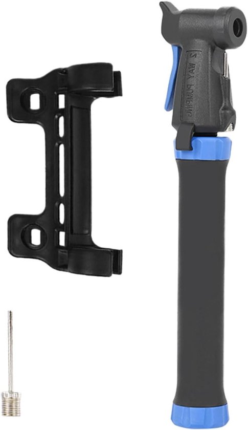 Mini Fietspomp - Draagbare Luchtpomp - Banden Snel Oppompen - Automatische Uitschakeling - Compact Formaat - Zwart Blauw