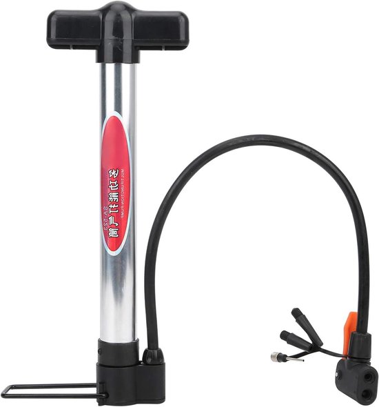 Mini Fietspomp - Fietsluchtpomp Bandenpomp - Banden Oppompen - Verstelbare Telescoop - 42 cm - Zilver