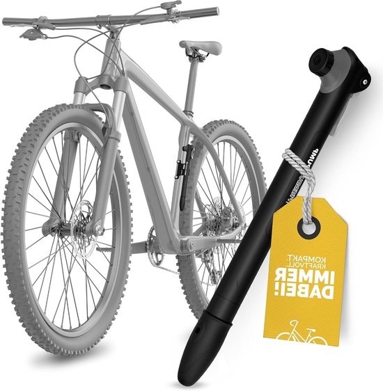 Mini Fietspomp - Luchtpomp - Banden Oppompen - Universele Klep - 237 mm - Zwart