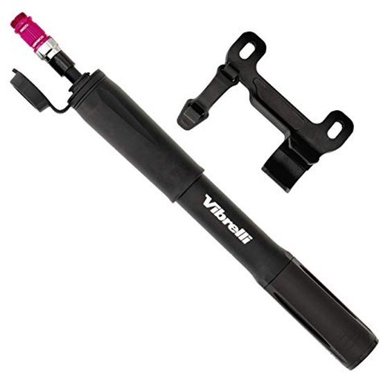 Mini fietspomp met meter voor Presta en Schrader ventielen - Draagbare fietspomp voor hoge druk 110 PSI - Ideaal voor weg, berg en BMX fietsen