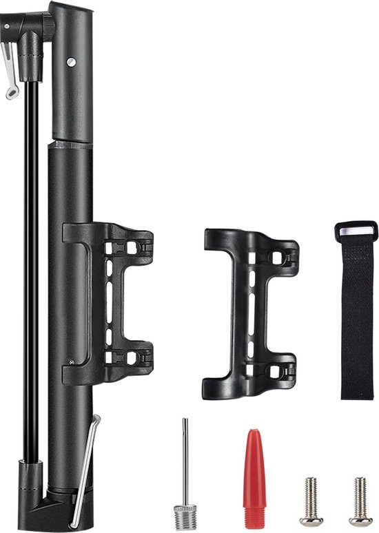 Mini-fietspomp voor alle ventielen, draagbare kleine luchtpomp voor fiets, 120 psi, staande pomp voor Presta Schrader Dunlop-ventielen, fietsluchtpomp voor mountainbikes, racefietsen, BMX, van MINI