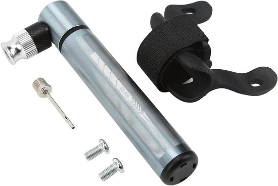 Minifietspomp Aluminium - Handpomp Fiets - Banden Oppompen - CNC Kwaliteit - 120 PSI - Zilver