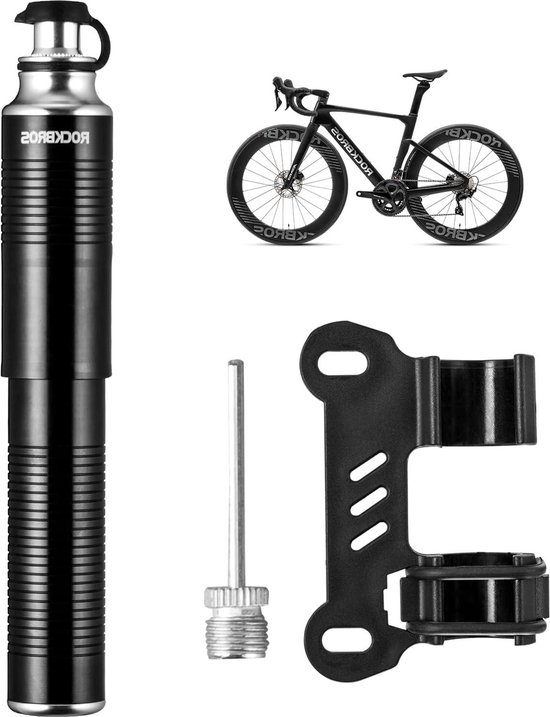 Minipomp handpomp voor Schrader- en Presta-ventielen van aluminiumlegering voor moues racefietsen