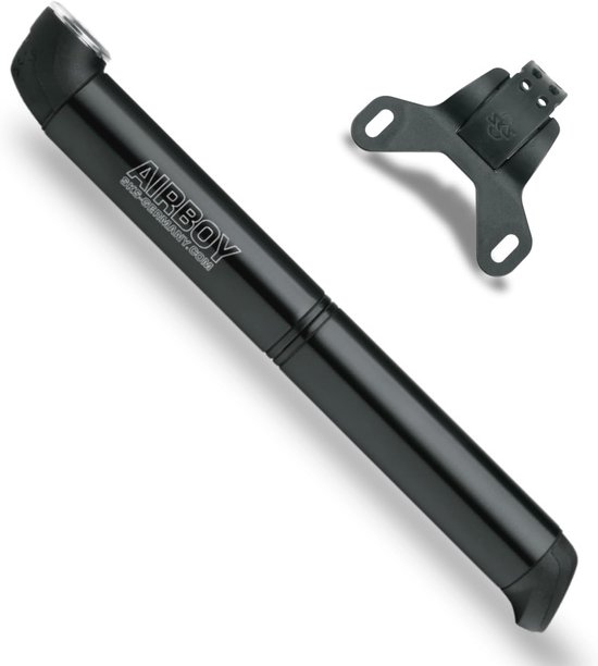 Minipomp met Tweekamer Pompsysteem voor Fietsen - Zwart