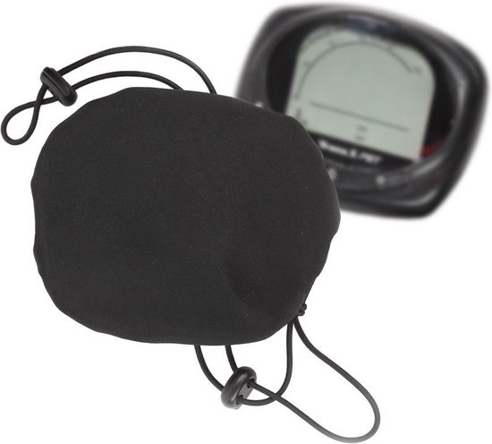 Mirage Beschermhoes stuurdisplay E-bike - Waterdicht - Trekkoord en gespen - Max. 11x8 cm - Zwart van Mirage