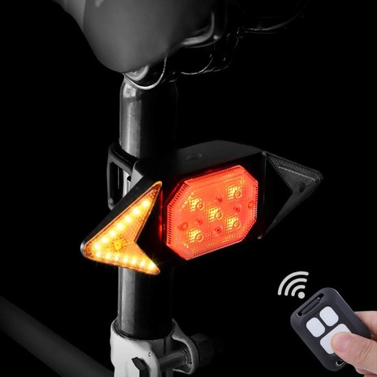 MIRA®Richtingaanwijzer Fiets - Knipperlicht - Knipperlicht Draadloos – Zwart - 12cm x 4cm x 4cm