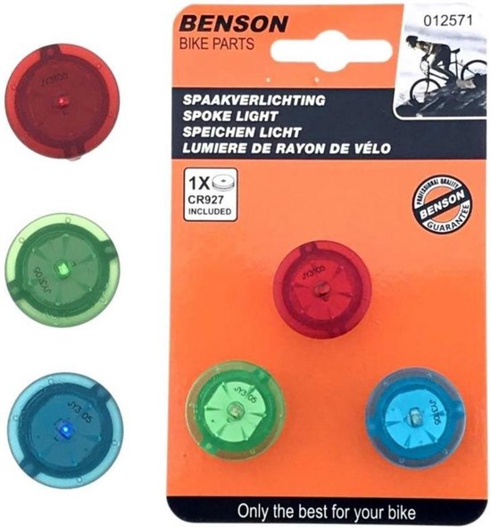 Mixkleur Spaakverlichting LED - Spaak wiel Led verlichting - Fiets Licht - Lichtsnoer Fietswiel - Fiets Wiel Licht - 20 Leds - 2 functies