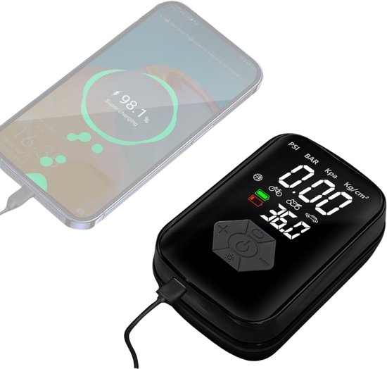 MKSS® Elektrische Fietspomp – Luchtpomp – Ballenpomp