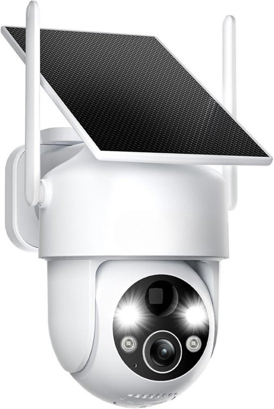 MMM® Camerabewaking Draadloos - Beveiligingscamera Draadloos Buiten - Verborgen Camera - 100% Draadloos - met Bewegingsmelder - Wit van MMM®