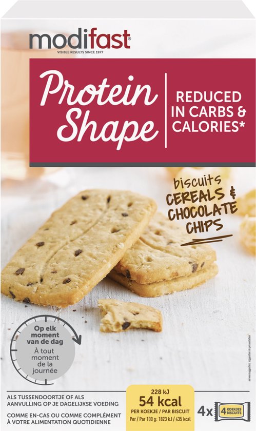 Modifast Protein Shape Biscuits - Granen en Chocolade - 16 stuks van Merkloos