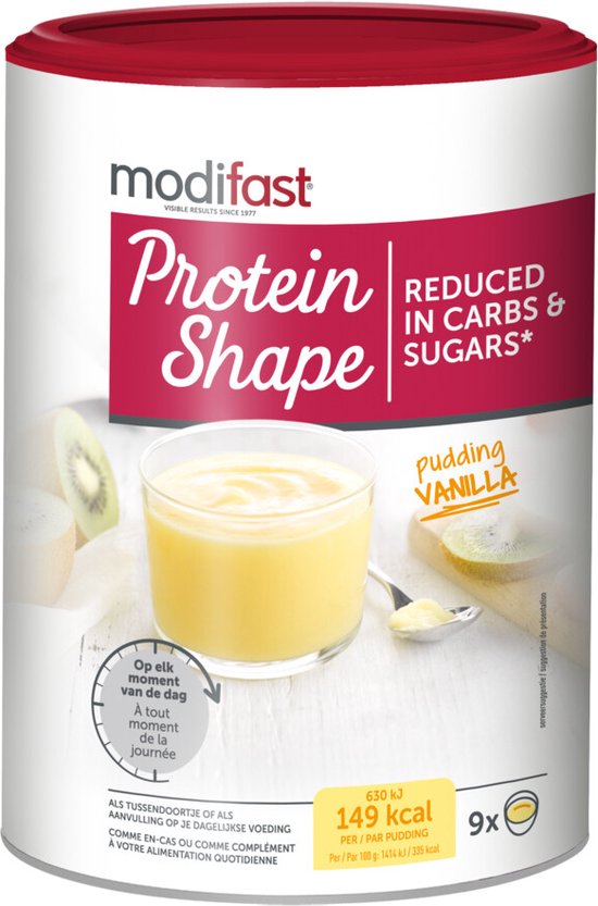 Modifast Protein Shape - Pudding - Vanille - 405 gr van Merkloos