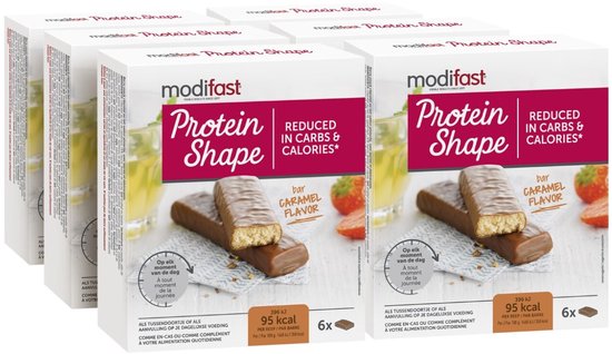 Modifast Protein Shape - Reep - Karamel - 6 x 27 gr van Merkloos