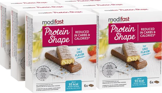 Modifast Protein Shape - Reep - Kokos - 6 x 27 gr van Merkloos