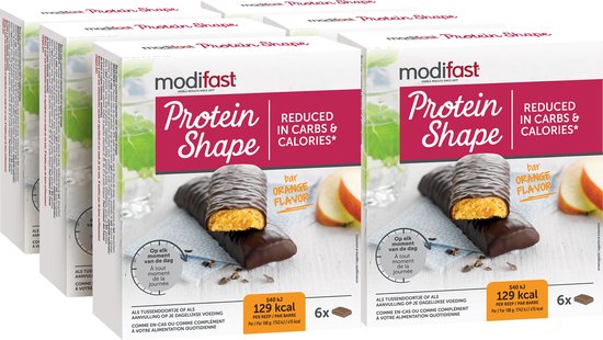 Modifast Protein Shape - Repen - Sinaas & Pure Chocolade - 6 x 186 gr van Merkloos