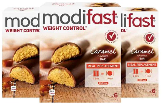 Modifast Repen Karamel - 3 x 186 gr - Voordeelverpakking van Merkloos