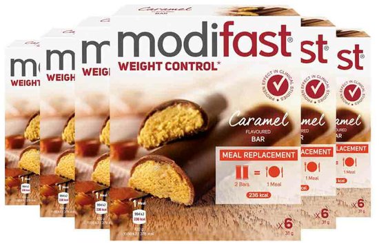 Modifast Repen Karamel - 6 x 186 gr - Voordeelverpakking van Merkloos