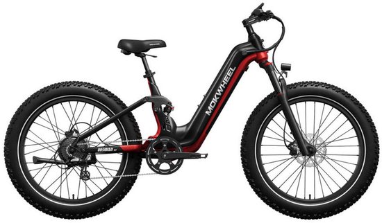 Mokwheel Obsidian ST – Zwart/Rood – 720Wh - Elektrische Fatbike van Merkloos