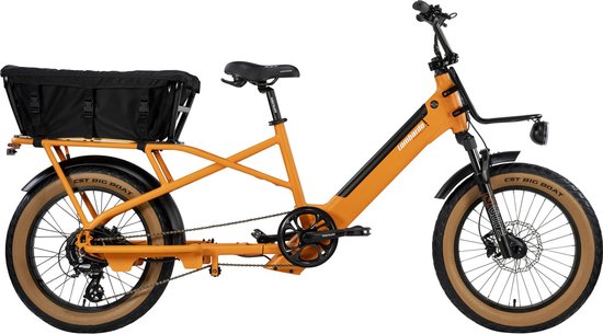 MONDELLO 20 INCH H40 LONGTAIL E-BIKE 10 SPEED ORANGE van Merkloos