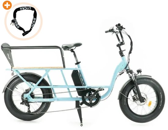 Monkeybike MonkeyTail - Elektrische Longtail - 250W motor - Oceaan blauw