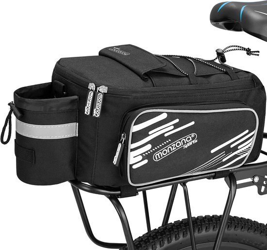 Monzana Fietstas Bagagedrager - 12L Waterdicht Schouderriem - Grijs van Monzana