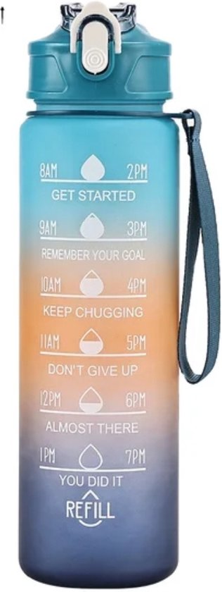 Motivatie waterfles Sport drinkfles refill bidon water fles van Flintronic
