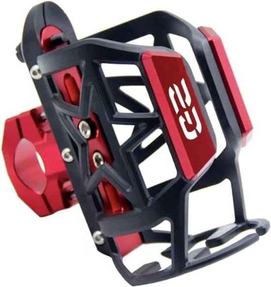 Motor Bekerhouder - Drinkhouder Motorfiets - Dranken Meenemen - Verstelbare Strakheid - Diameter < 80MM - Rood