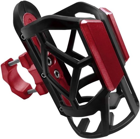Motor Bekerhouder - Flessenhouder Motor - Dranken Meenemen - Klembevestiging Zonder Boren - 1 kg - Rood