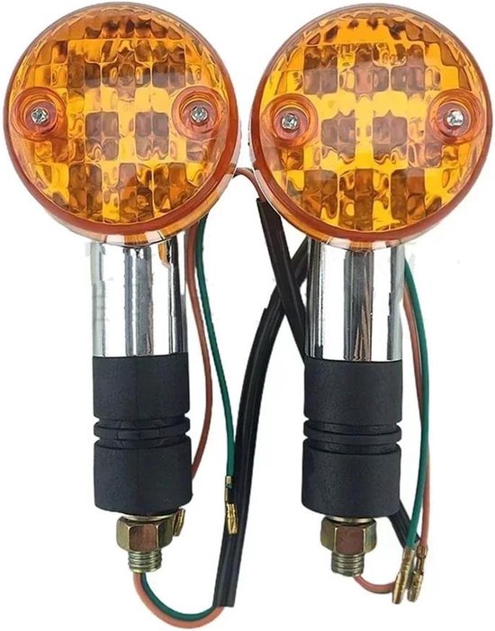 Motor Knipperlichten - Richtingaanwijzers Indicator - Motor Verlichting - Waterdicht Ontwerp - 10mm Schroefdraad - Universeel