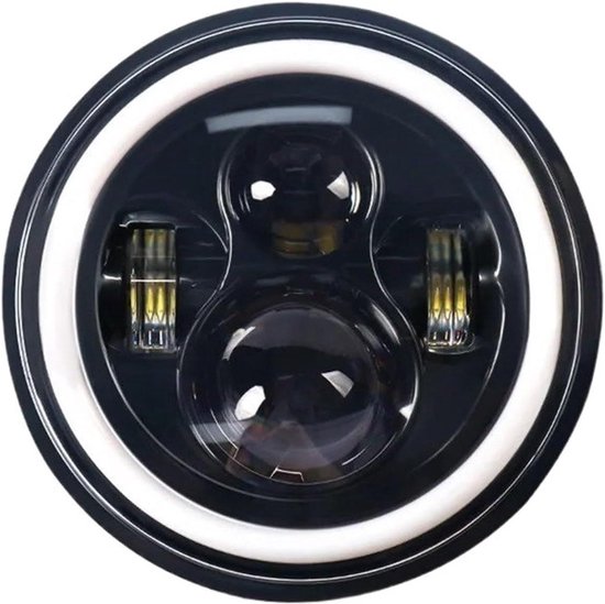Motor Koplampen Set - Mistlampen Motor - Motor Verlichting - 7 Inch Projector - 7 inch - Zwart