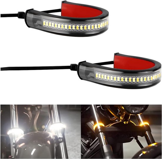 Motor LED Verlichting - Flexibele Indicatoren - Motor Daglicht - Waterdicht en Verstelbaar - 2.54 x 5.08 cm