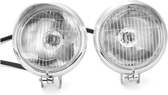 Motor Verlichting Set - Mistlampen Motor - Verbeterde Zichtbaarheid - Universele Pasvorm - 4 Inch - Chroom