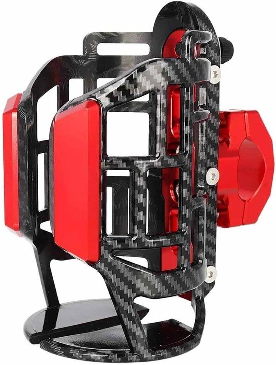 Motorfiets Bekerhouder - Drankhouder Motor - Hydratatie Onderweg - Stabiele Montage - Universeel Ontwerp - Rood