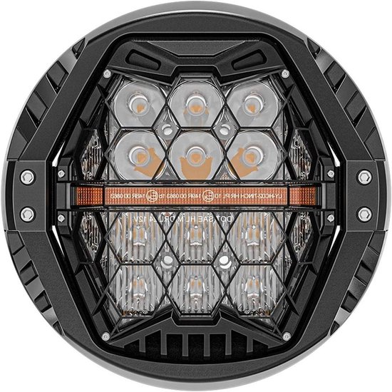 Motorfiets Koplamp - LED Verlichting - Veilig Rijden - Helder Licht - 7 Inch - Amber DRL
