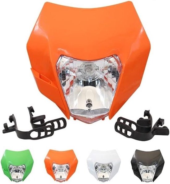 Motorfiets Koplamp Plaat for K-T-M Universele Masker SXF EXC XCF 150 250 350 450 Koplamp supermotor Motocross Dirt Pit Bike Enduro (Component)(Color:Green)