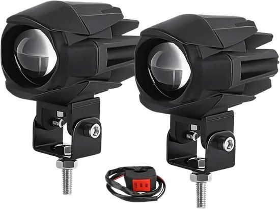 Motorfiets Mistlampen - LED Spot Verlichting - Veiliger Rijden - Dubbele Kleur Verlichting - 3 Inch - Wit Geel