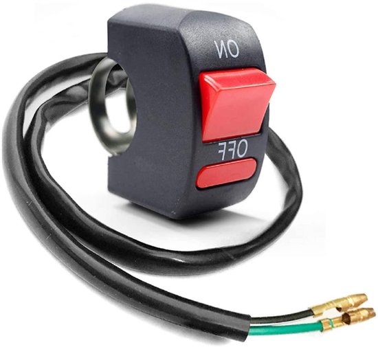 Motorfiets Stuur Schakelaar - Aan-Uit Knop - Led Koplamp Scooter Electrische Brommer - Fiets Accessoire.