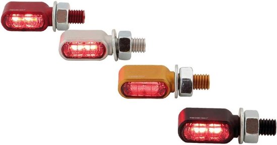 Motorfiets Verlichting - LED Knipperlichten Achterlicht - Motor Verkeersveiligheid - 3-in-1 Functie - E-gekeurd - Zwart