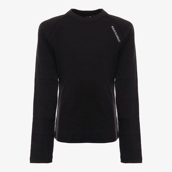 Mountain Peak kinder thermo shirt met lange mouwen - Zwart - Maat 128