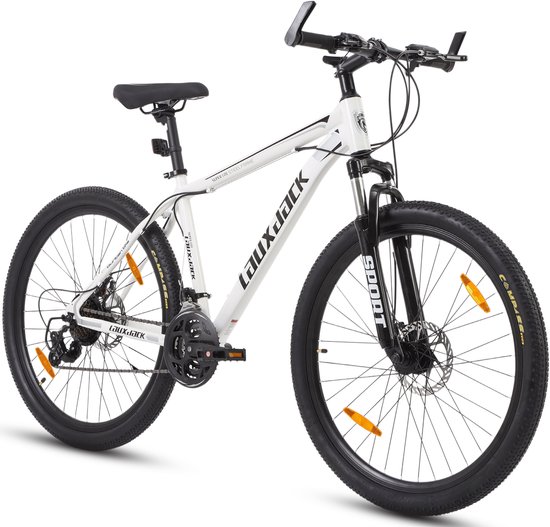 Mountainbike 26 inch - Hardtail MTB met 21 versnellingen - Dames en heren MTB-MTB met schijfremmen - 26 inch- 21 versnellingen- - Off-road Wit