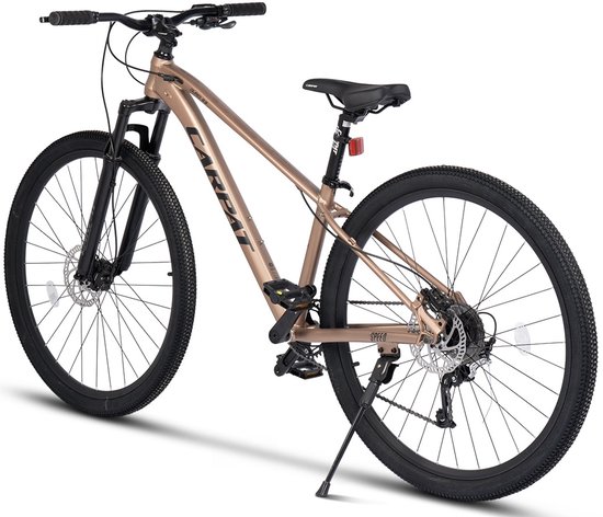 Mountainbike 29 inch - Hardtail MTB Heren - Aluminium MTB Hydraulische Remmen-1x9 Shimano - 29 inch- 80mm Voorvork- - Offroad Bruin/Zwart