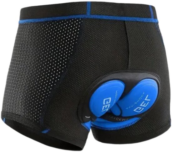 Mountainbike Onderbroek - Fiets Sportonderbroek - 5D Gel Pad Shockproof - Shockproof Sportonderbroek - Ademend & Comfortabel MTB Ondergoed - Fietsbroek voor Heren/Dames - Maat XL - Zwart - LOUZIR