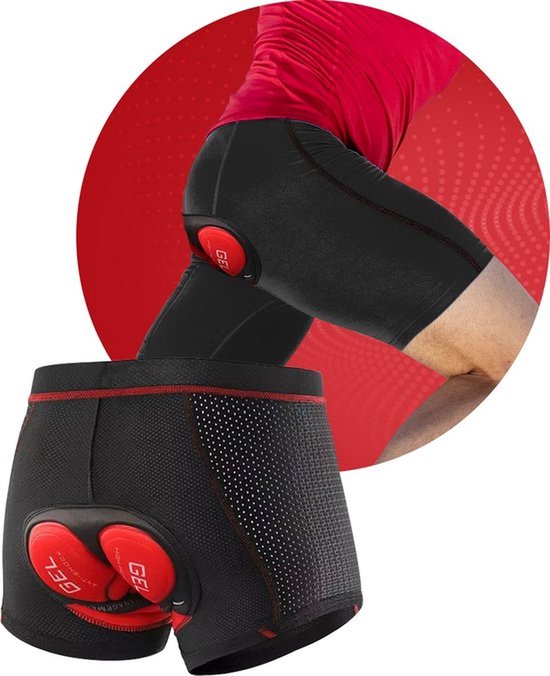 Mountainbike Onderbroek Mesh - MTB Broek - Fiets Sportonderbroek - Onderbroek met Zeem - Gel Pad Shockproof - Maat S - Zwart