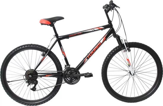 Mountainbike Tounis Leeds 2.0  46cm 26'' 21V Zwart / Rood